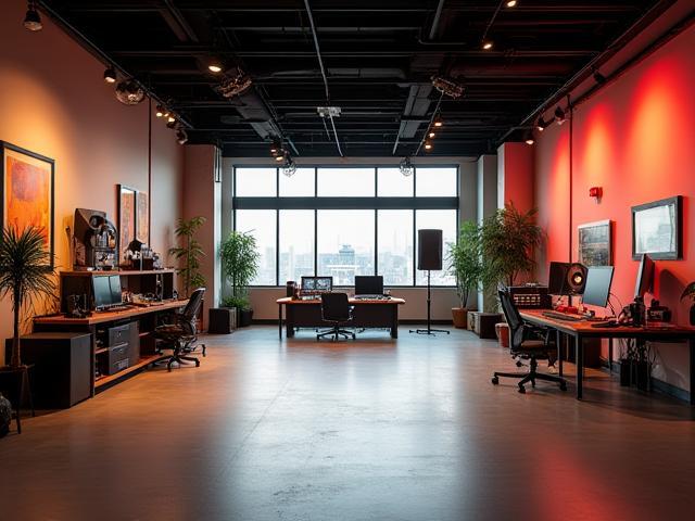 Overview of Vivid Frame Studios' modern production space